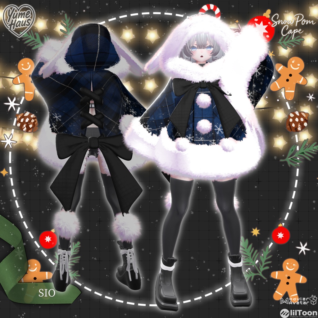 ✨Ramune Update✨【20アバター対応】☃️Snow_Pom_Cape❄️