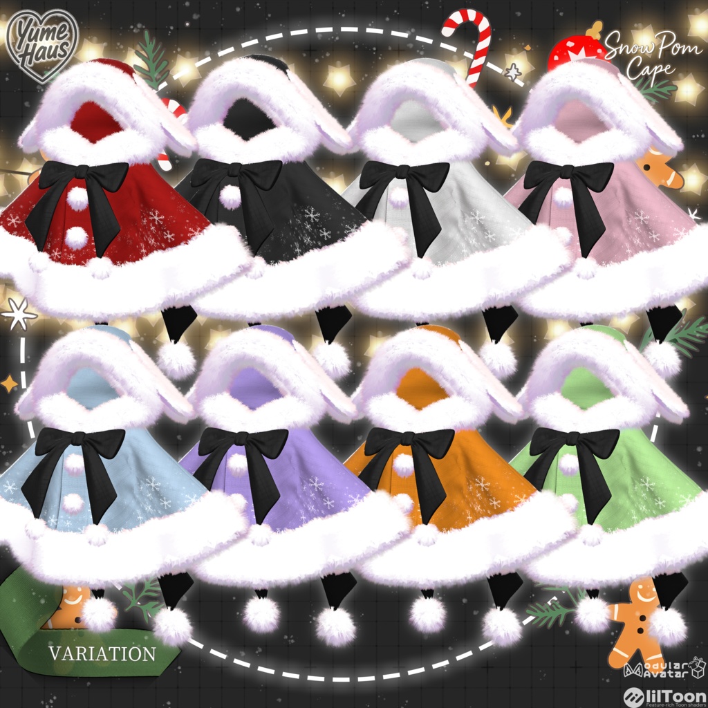 ✨Ramune Update✨【20アバター対応】☃️Snow_Pom_Cape❄️