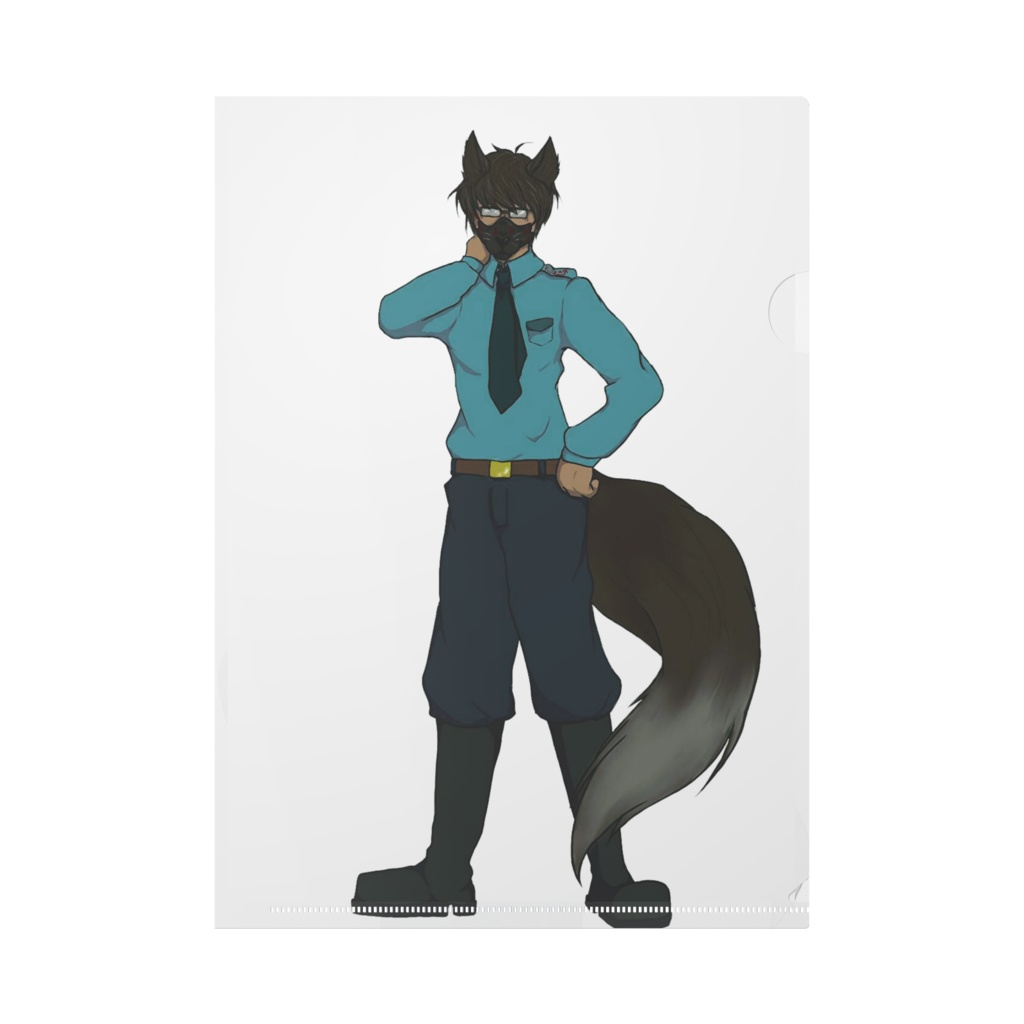 キツネクリアファイル