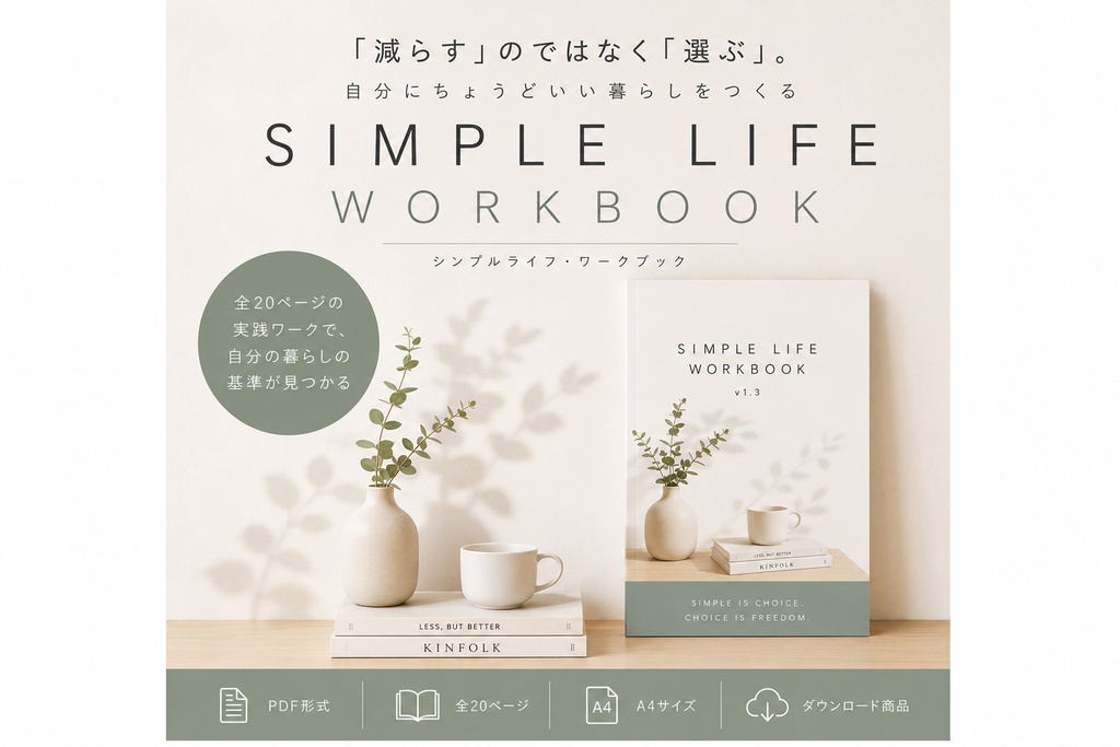 Simple Life Workbook｜自分にちょうどいい暮らしをつくる