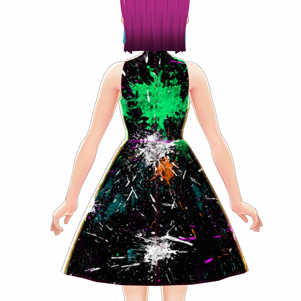 VRoid用ノンスリーブワンピ&靴テクスチャー