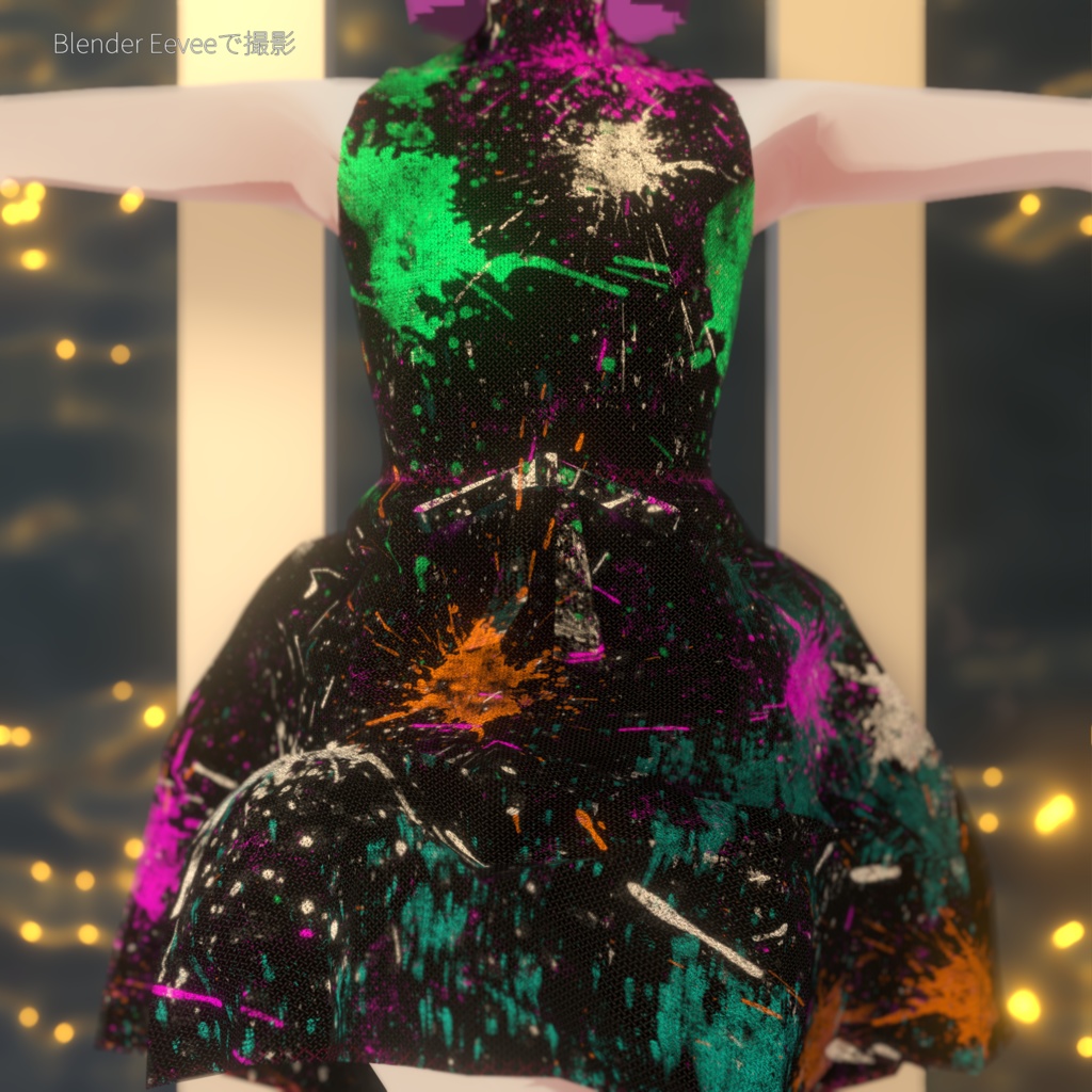 VRoid用ノンスリーブワンピ&靴テクスチャー