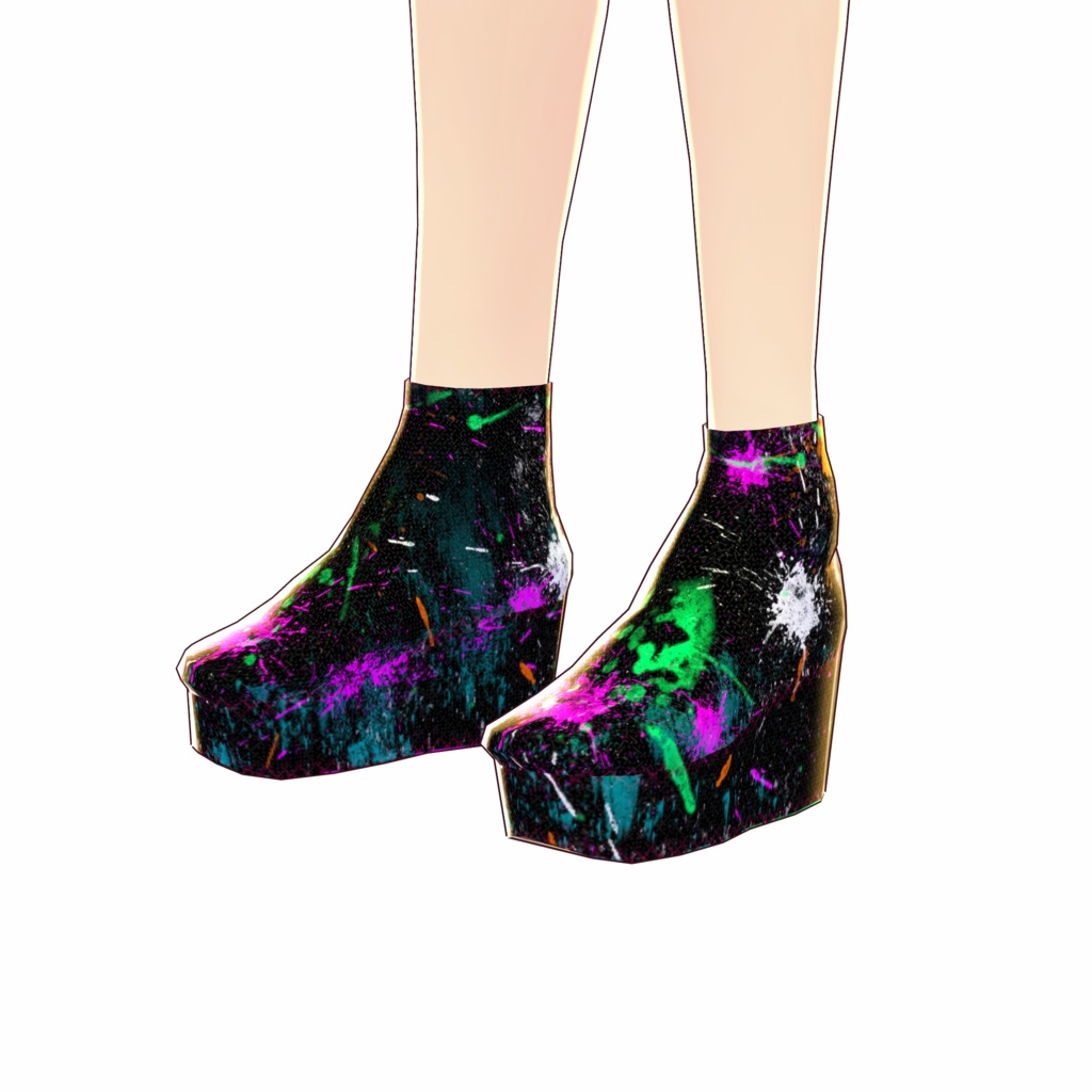 VRoid用ノンスリーブワンピ&靴テクスチャー