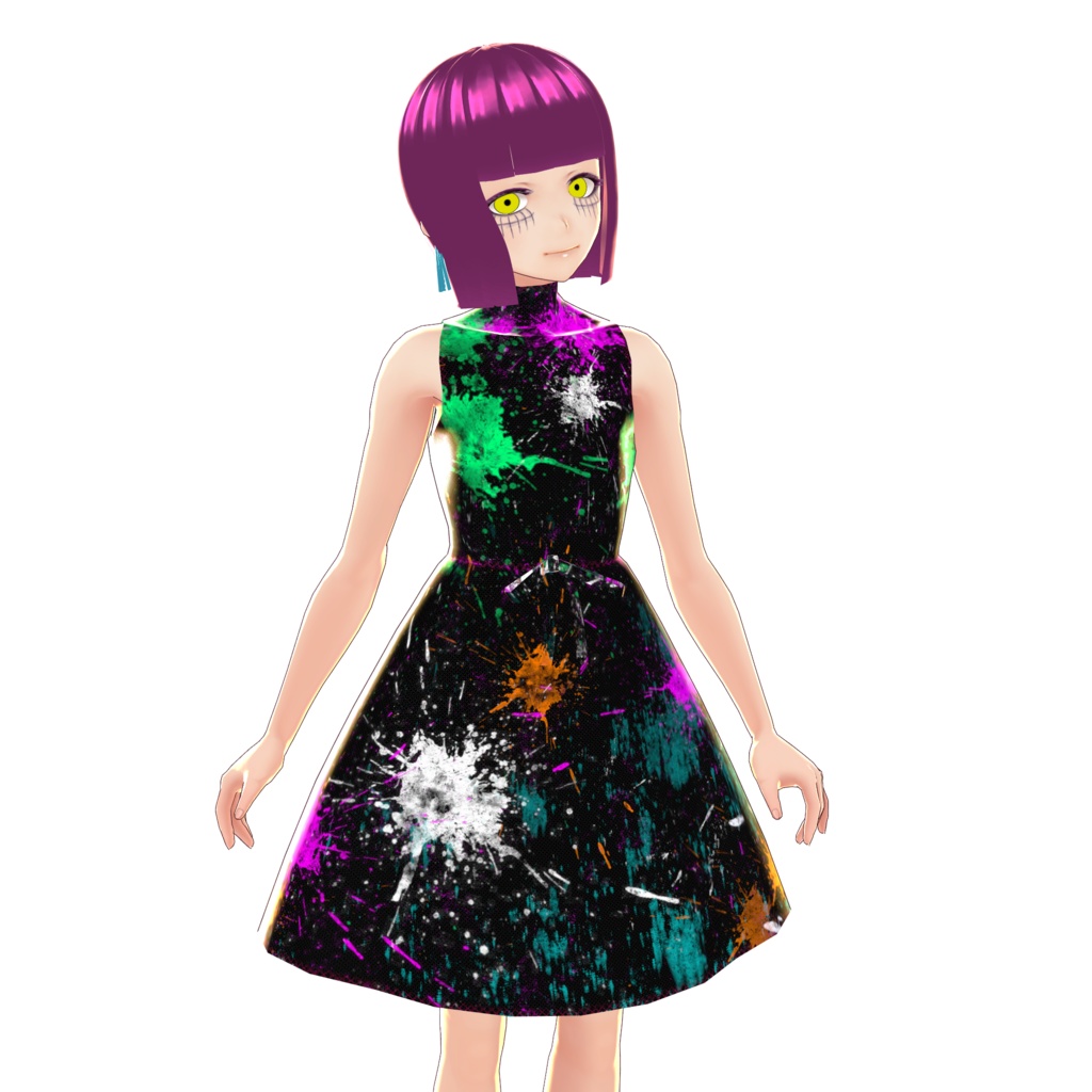 VRoid用ノンスリーブワンピ&靴テクスチャー