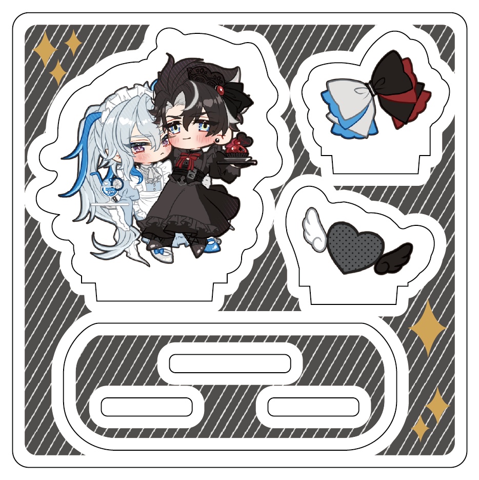 ヌヴィリオ フレーム付きアクリルスタンド 【メイド monochrome】