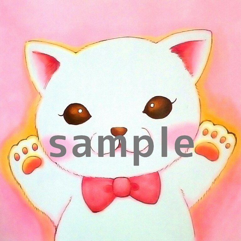【アイコン】白ネコ