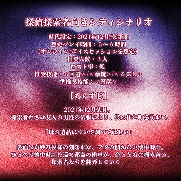 【CoC6版】Tは還り→Fに孵る