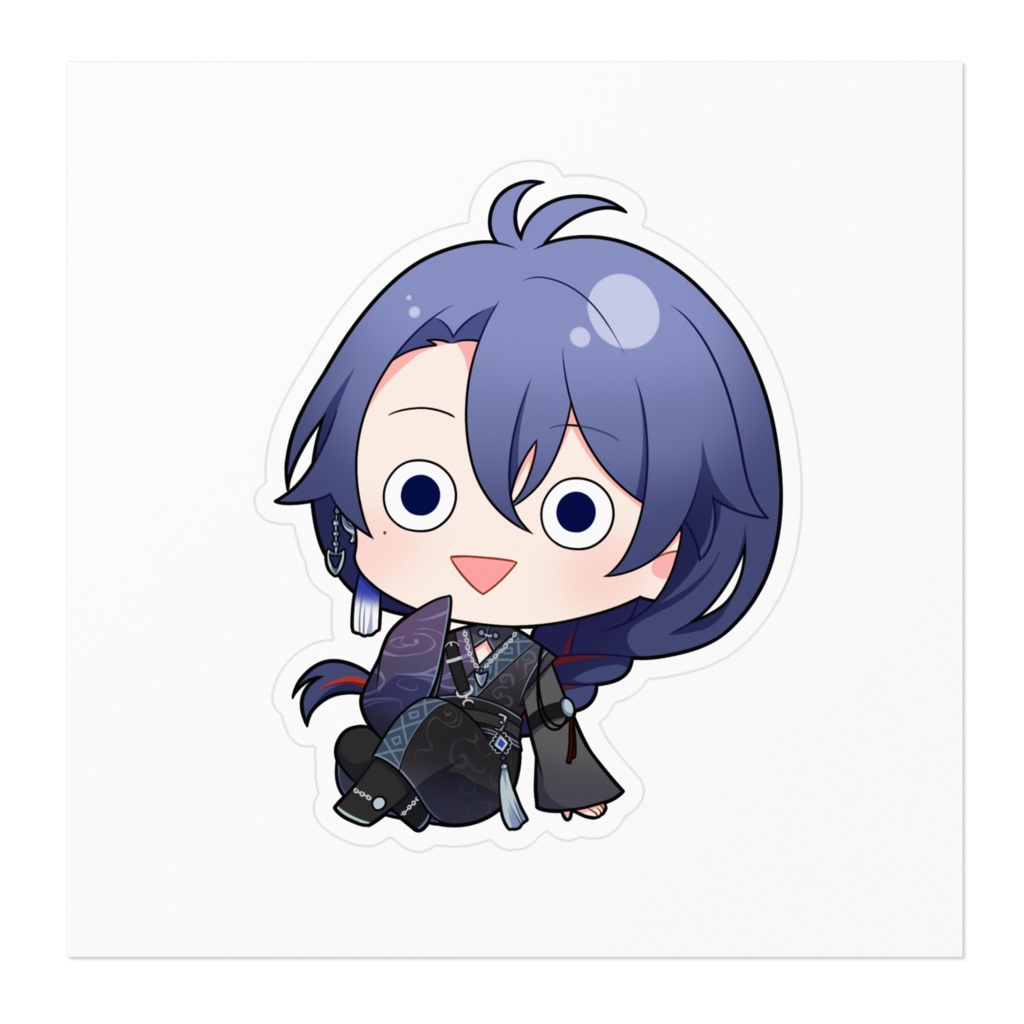 デフォルメイラストのステッカー 座り姿2