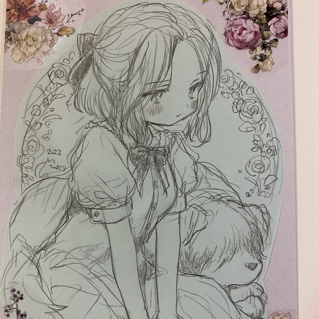 お嬢様とフワフワの犬