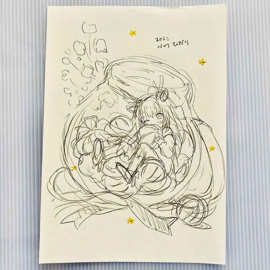 skebご依頼絵のラフ■残り1のみ■どなたでも購入可