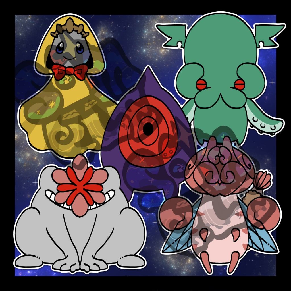 イラスト素材集 ゆる神性・生物