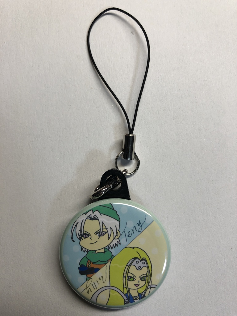 ドラゴンクエスト6 テリー　ミレーユ　缶バッジストラップ