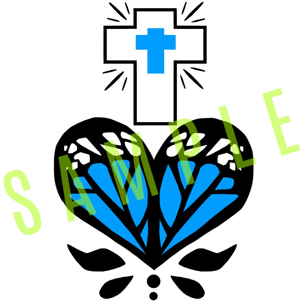 ロングスリーブシャツ<青い蝶>