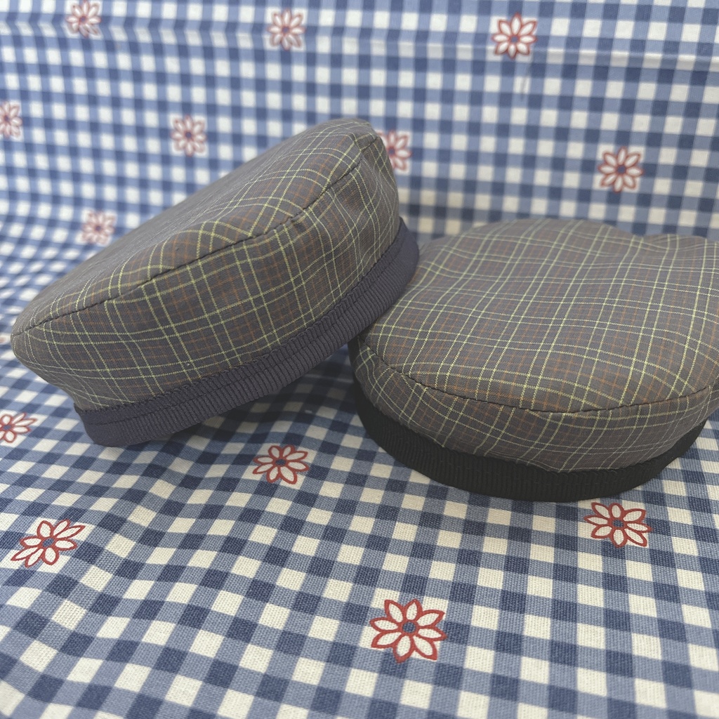 【再販】チェックベレー帽とパンツ ブラウスセット 𓈒𓂂𓏸