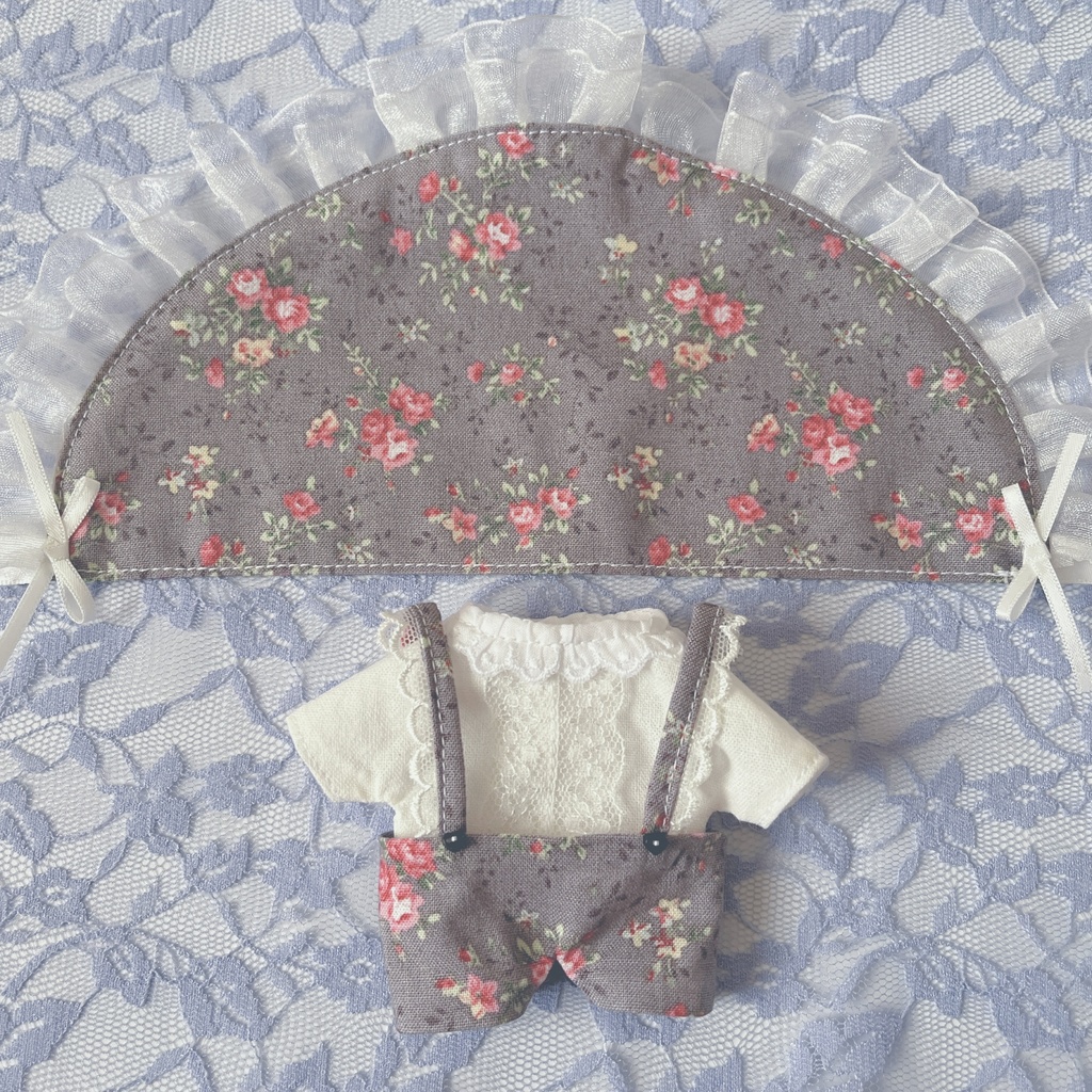 ぬい服 バラ柄🌹セット