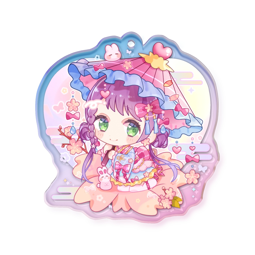 3周年記念【春爛漫SDオーロラアクリルキーホルダー】