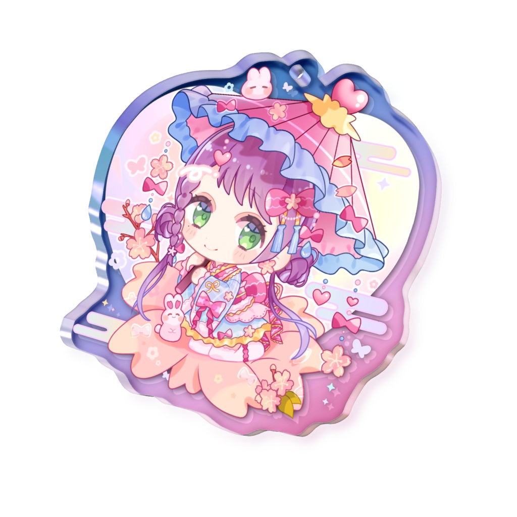 3周年記念【春爛漫SDオーロラアクリルキーホルダー】