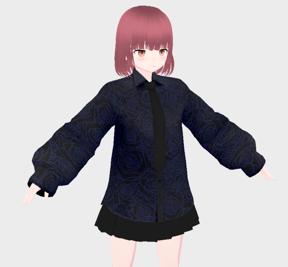 【無料】薔薇総柄シャツ