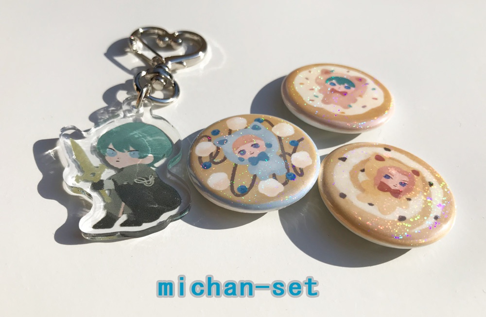 Byleth Acrylic key chain+3 badge set