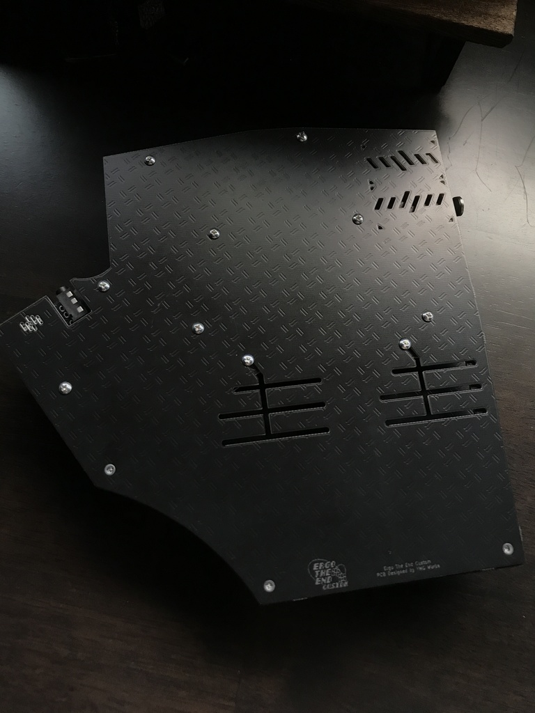 自作キーボードキットThe End Custom Endrest(一体型可変パームレスト)セット