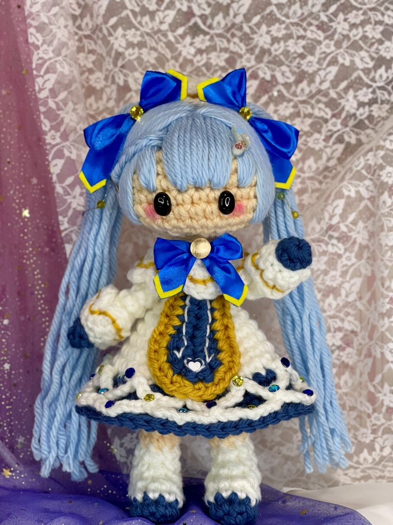 ジャンボあみぐるみ雪ミク2021 時計ちゃん