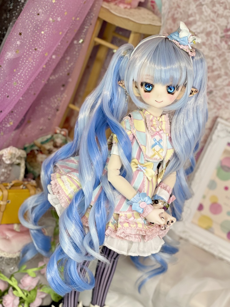 9インチ☆クルクルツインテール ウィッグ