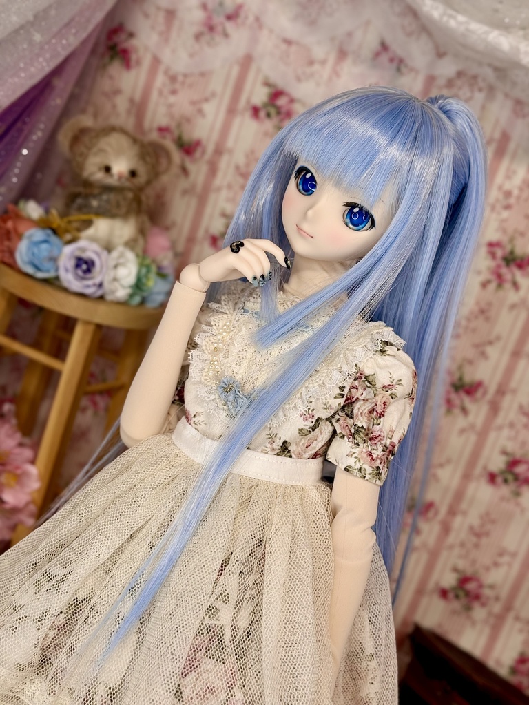 9インチ⭐️もふっとハーフアップ 七星乃工房×黒MAJO