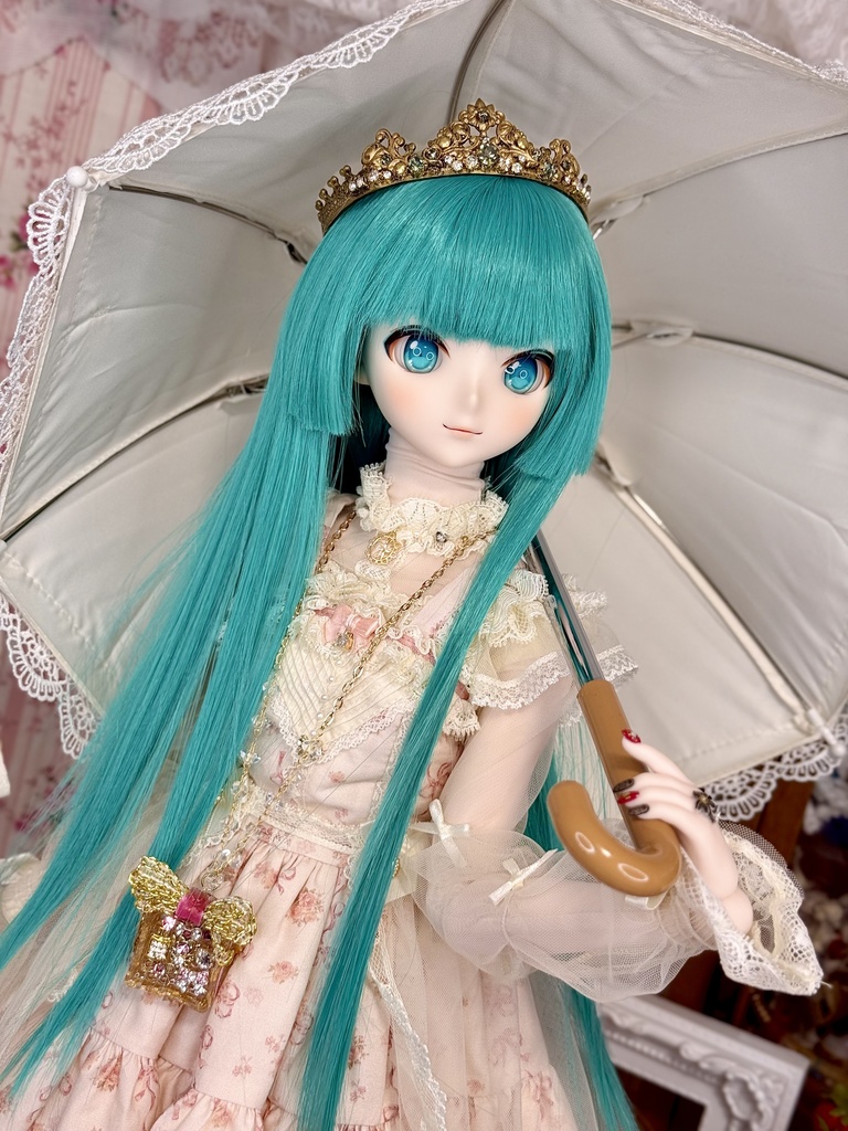 9インチ⭐️ナチュラル姫カット ウィッグ