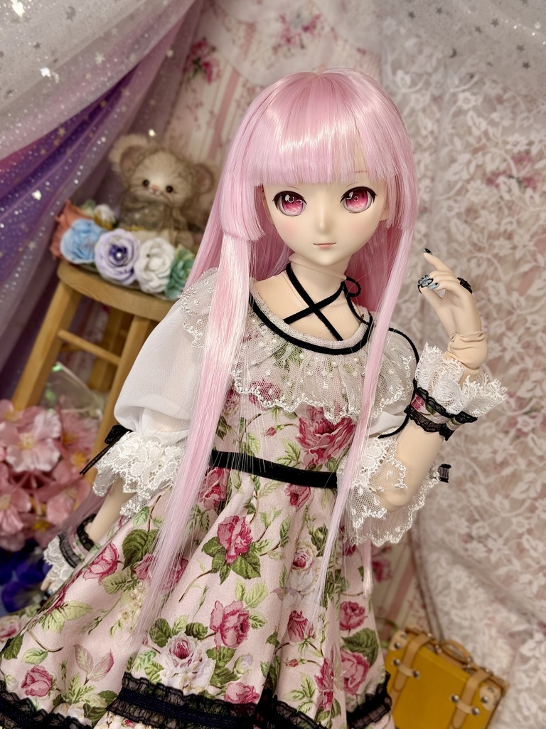 9インチ⭐️ナチュラル姫カット ウィッグ