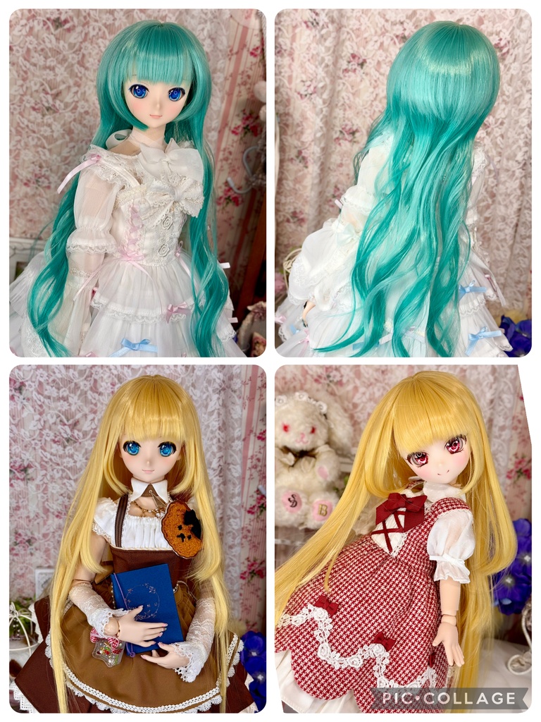 ⭐️DD MDD向け9インチウィッグ 超お得な福袋(3個入り)🌾髪飾付き!