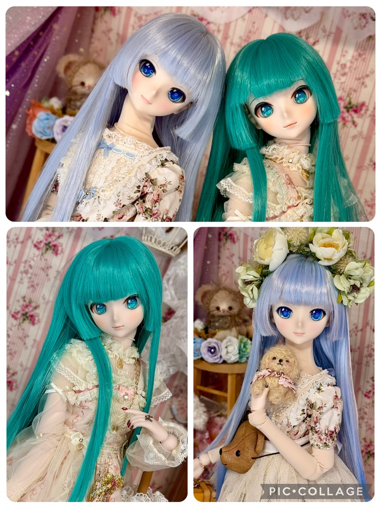 ⭐️DD MDD向け9インチウィッグ 超お得な福袋(3個入り)🌾髪飾付き!