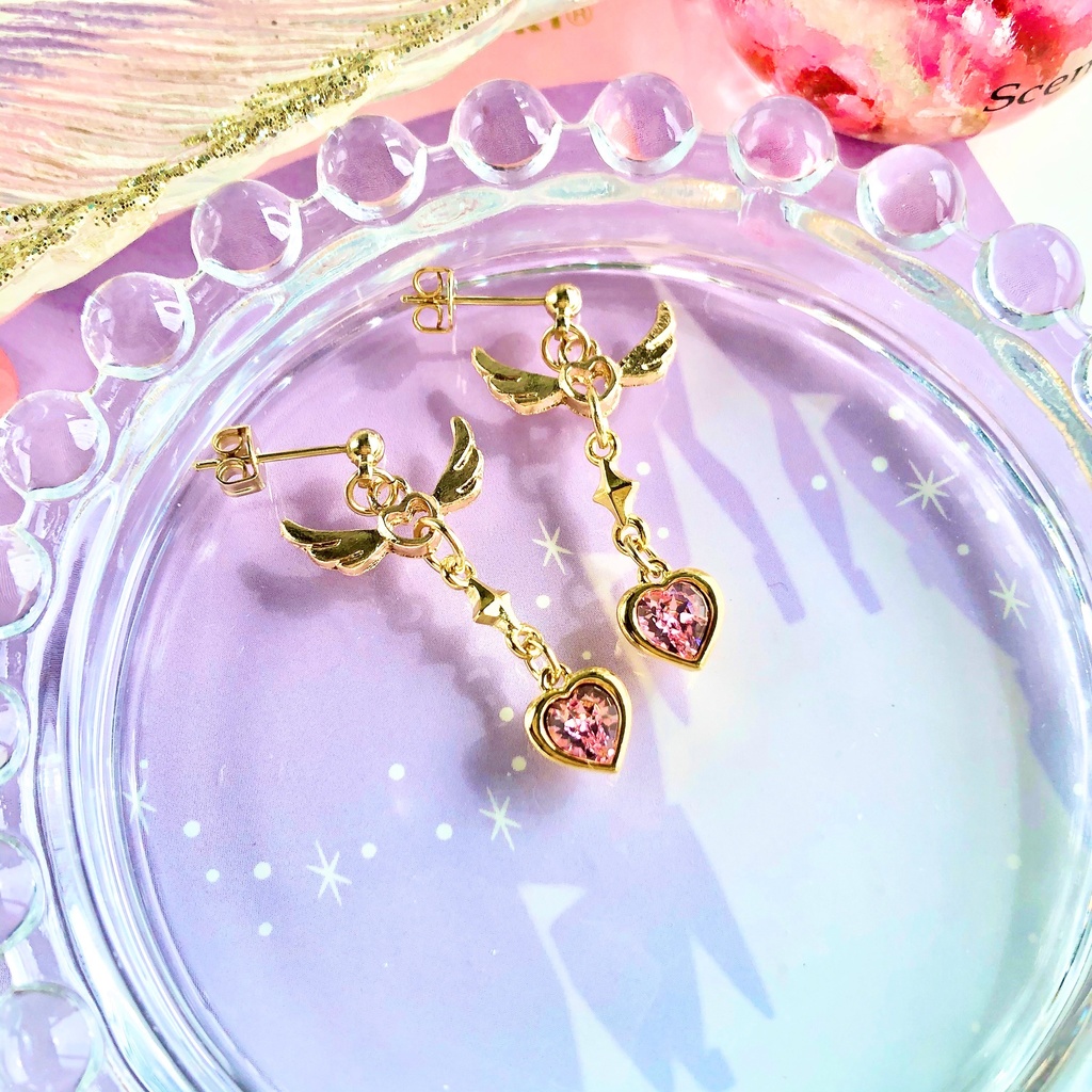 ♥ライトローズ♡天使のピアス♥