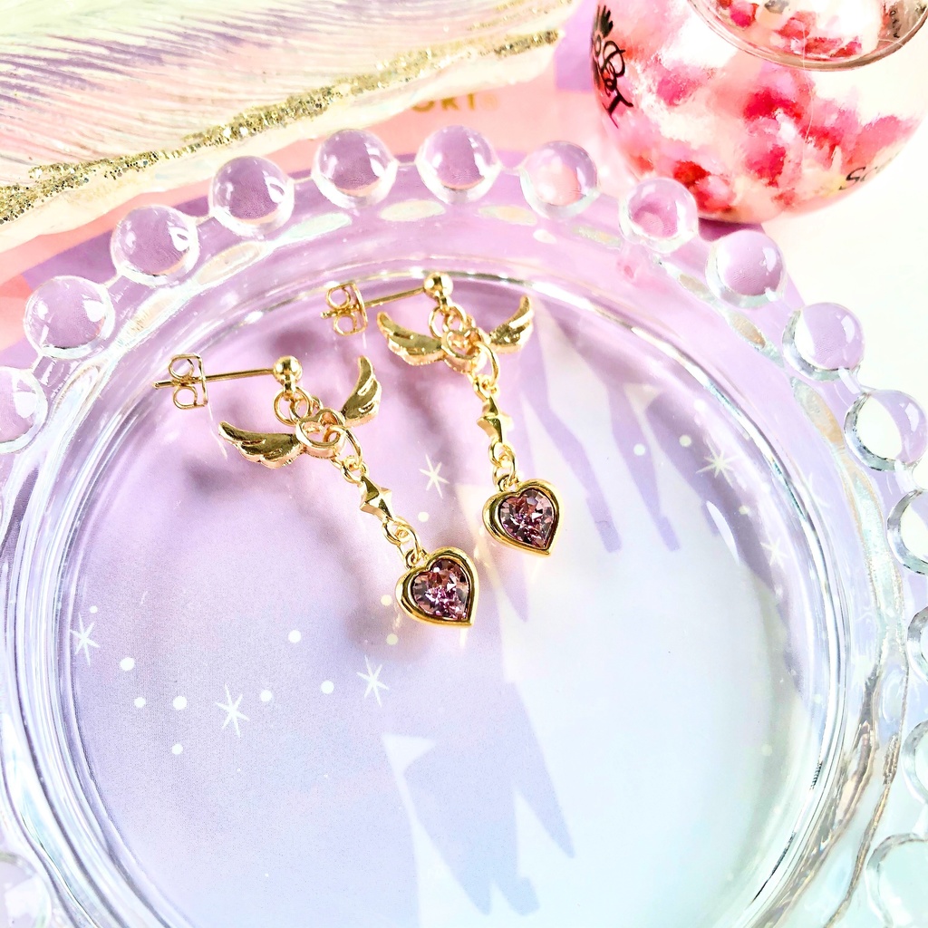 ♥ライトアメジスト♡天使のピアス♥