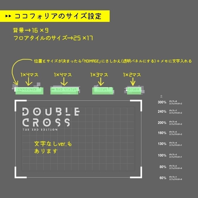 【無料】ココフォリア用ダブルクロス3rdフロアタイル