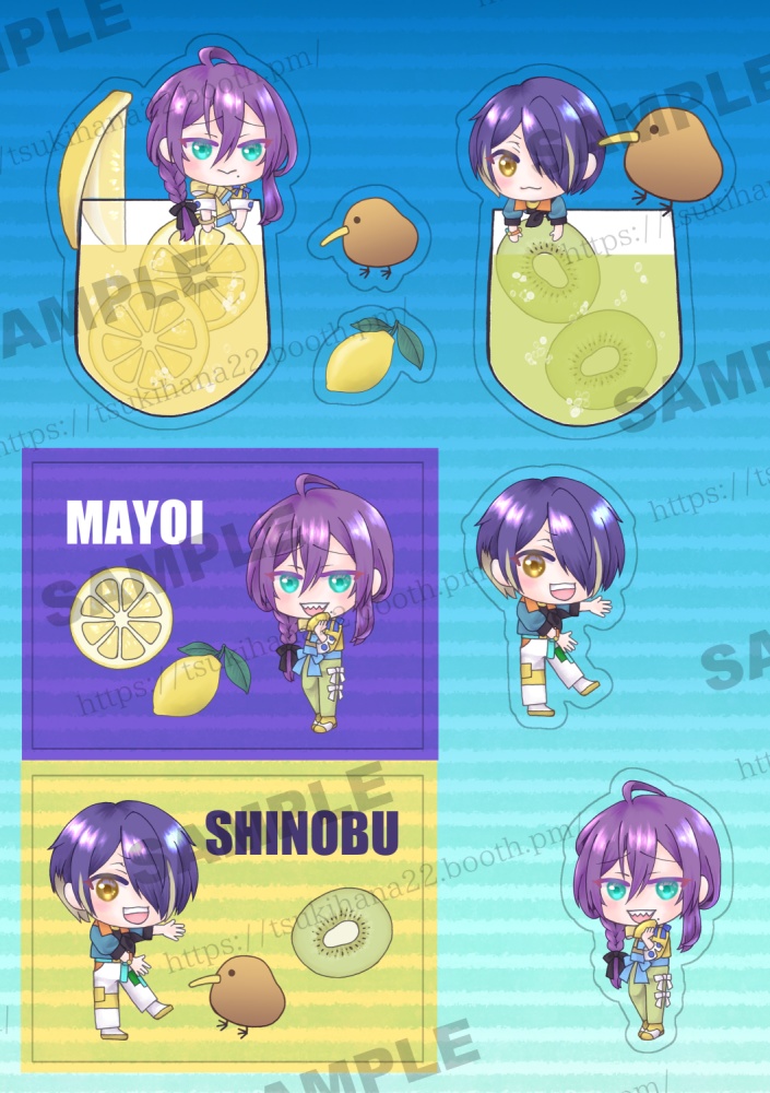 忍者同好会ハーフカットシール