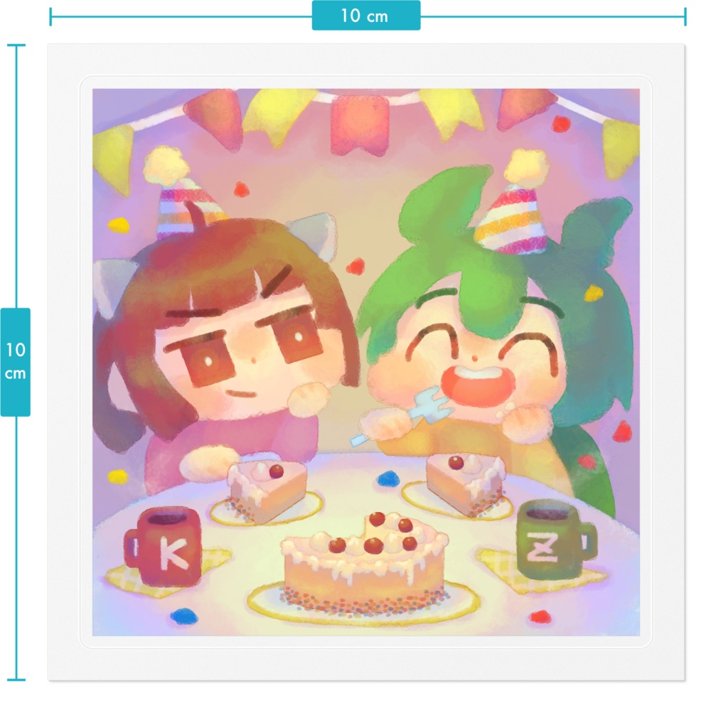 東北きりたん·ずんだもんステッカー(ずんだもんお誕生日記念)