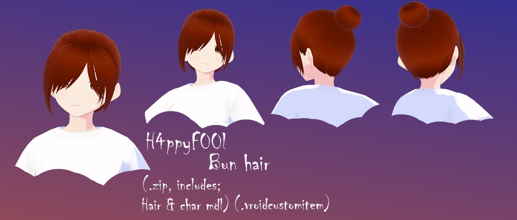 (VRoid) Bun Hair
