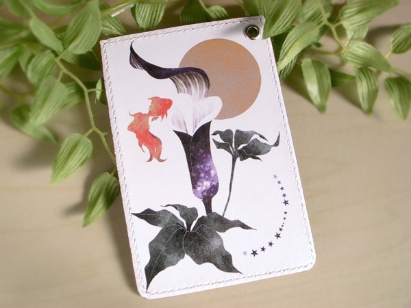 パスケース*雪餅草と金魚