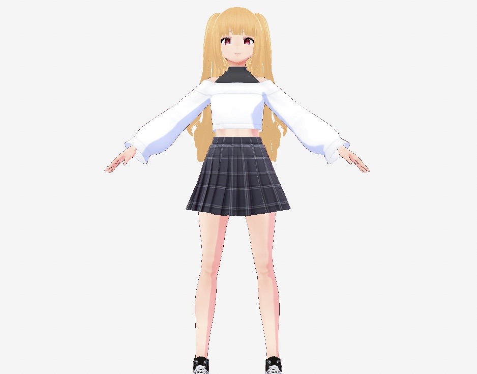 【vroid・VRM】オリジナル3Dモデルあかね