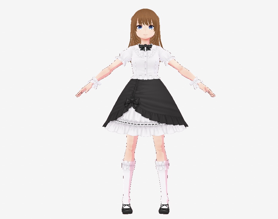 【vroid・VRM】オリジナル3Dモデルあかね