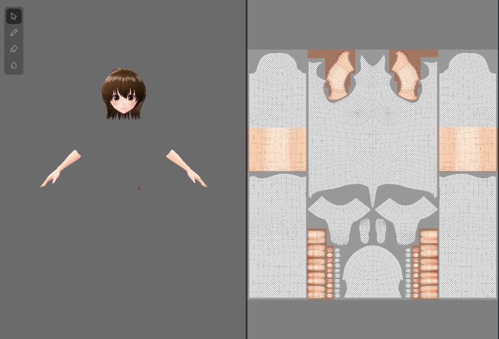 【無料】手だけの透過VRoidテクスチャ!エロ用やFPS用などに