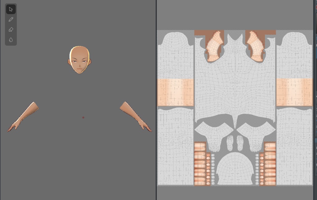 【無料】手だけの透過VRoidテクスチャ!エロ用やFPS用などに