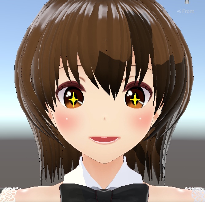 両目をハートと星にするシェイプキー付Unityオブジェクト!結合・テクスチャベイク済みで一つのオブジェクトで動かせる