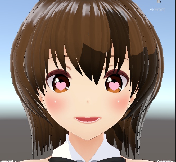 両目をハートと星にするシェイプキー付Unityオブジェクト!結合・テクスチャベイク済みで一つのオブジェクトで動かせる