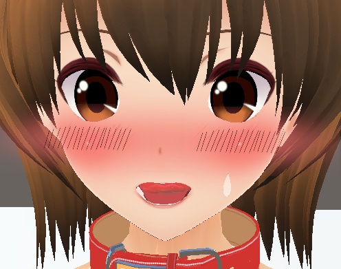 Unity用赤面+青ざめ+汗オブジェクト+差分 顔内部に仕込んでシェイプキーで表面に出せる