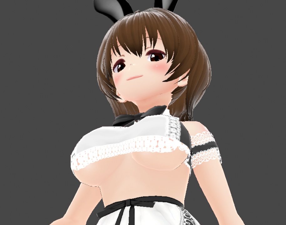 【クレジット不要・商用利用OK】セクシーメイド服風VRoidテクスチャ GIMP作業データ付