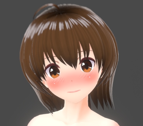 【赤面版あり VRoid顔肌テクスチャ】シンプルなつるぺた肌!レイヤー分けしたGIMPデータも