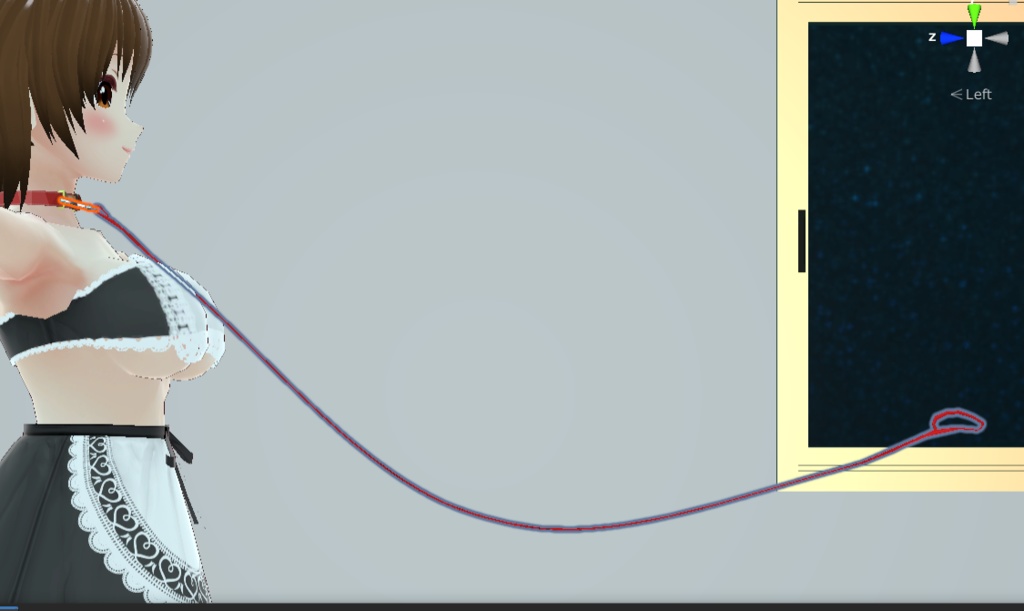 首輪・目隠し・口枷セットUnity用(鎖 リード付) VRChat・PhysBone対応 URP・HDRP対応