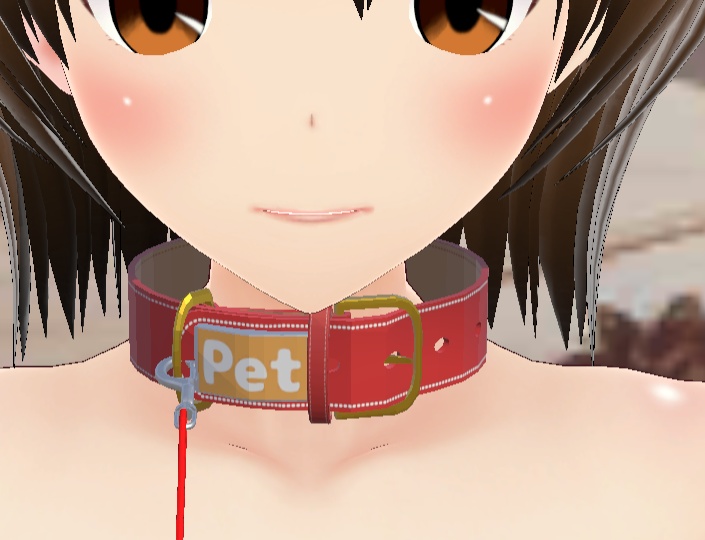 首輪・目隠し・口枷セットUnity用(鎖 リード付) VRChat・PhysBone対応 URP・HDRP対応