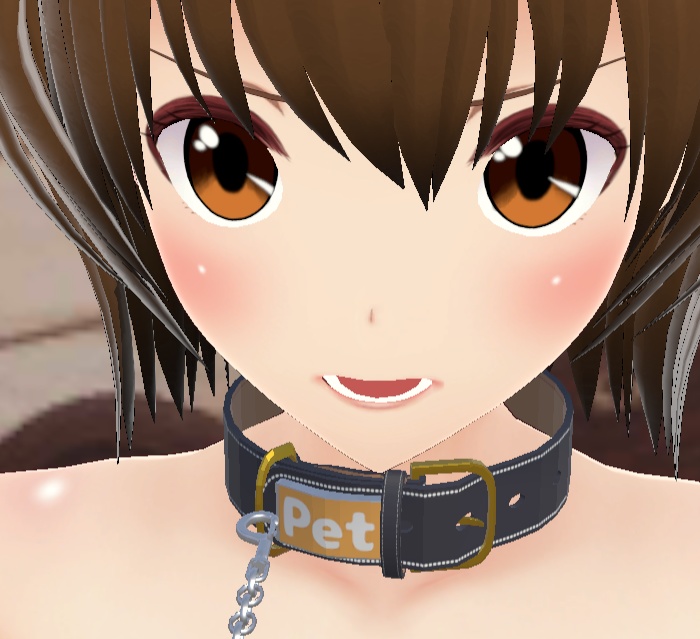 首輪・目隠し・口枷セットUnity用(鎖 リード付) VRChat・PhysBone対応 URP・HDRP対応